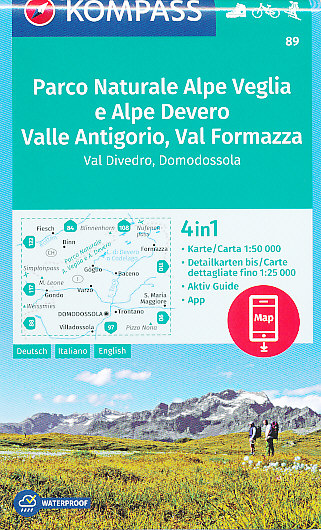 Kompass Alpe Veglia e Alpe Devero 1:50 t. laminovaná