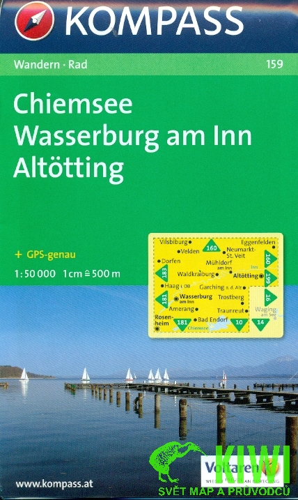 Kompass Chiemsee, Wasserburg am Inn 1:50 t.