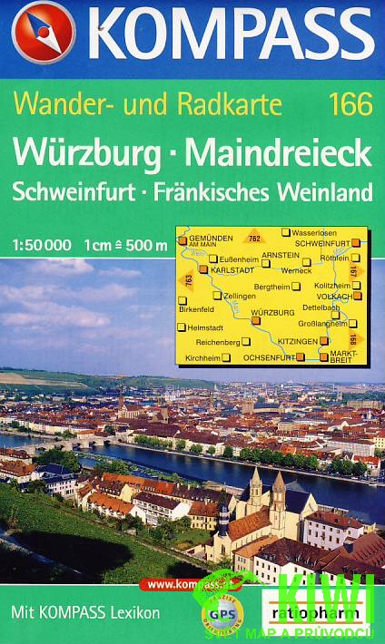 Kompass Wurzburg-Maindreieck-Schweinfurt-Frankisches Weinland 1:50