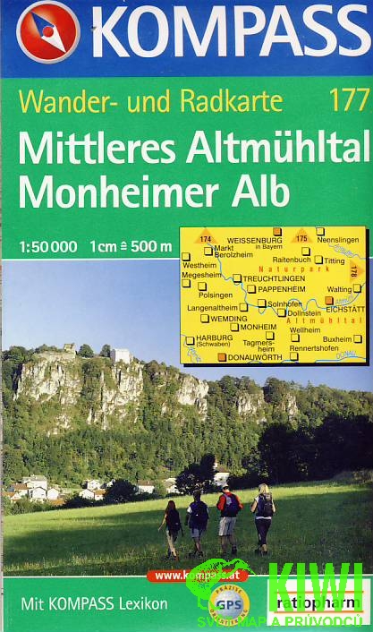Kompass Mittleres Altmuhltal-Monheimer Alb 1:50 t.