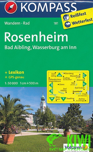 Kompass Rosenheim,Bad Aibling,Wasserburg am Inn 1:50 t. lamino