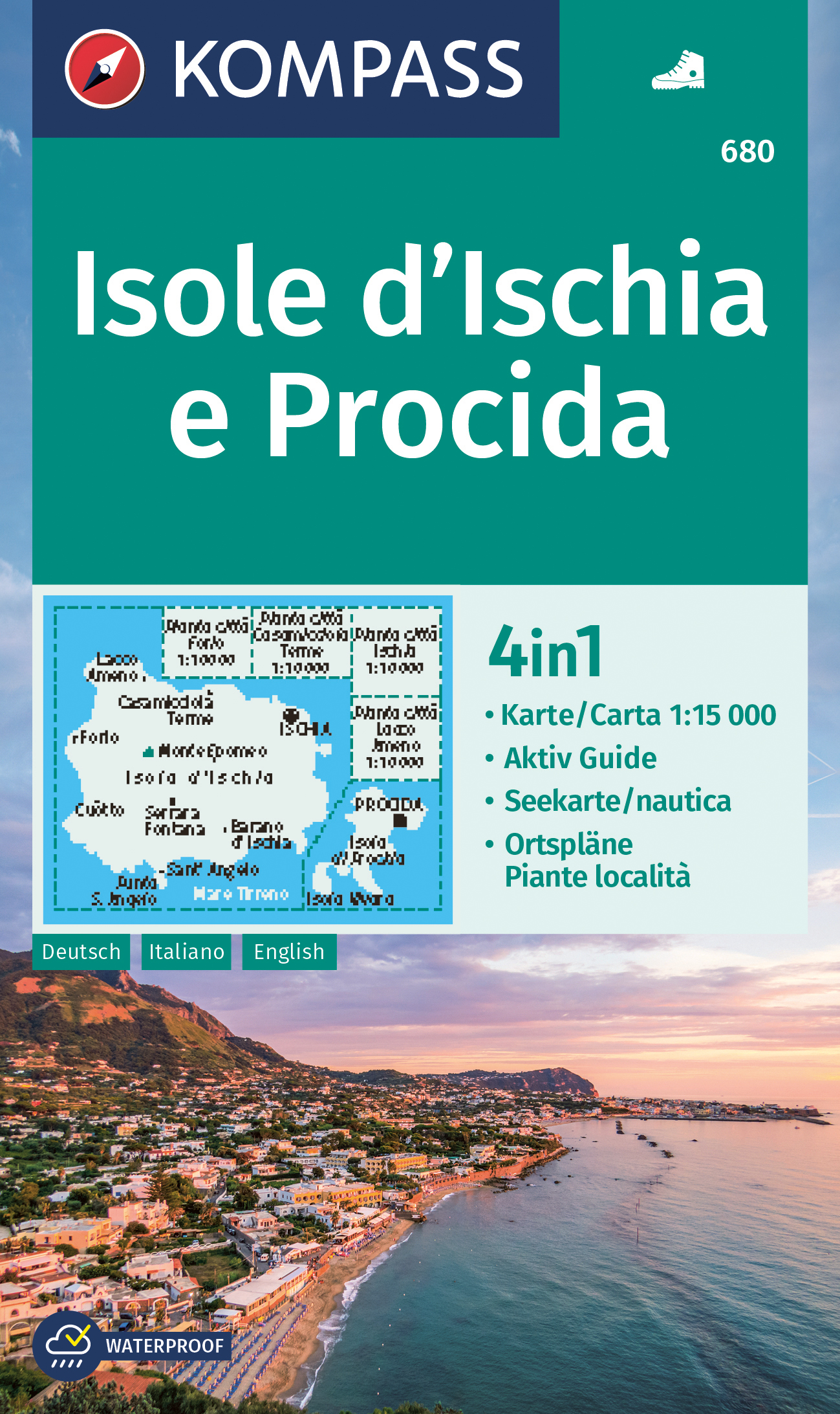 Kompass Isola d Ischia 1:15 t. laminovaná