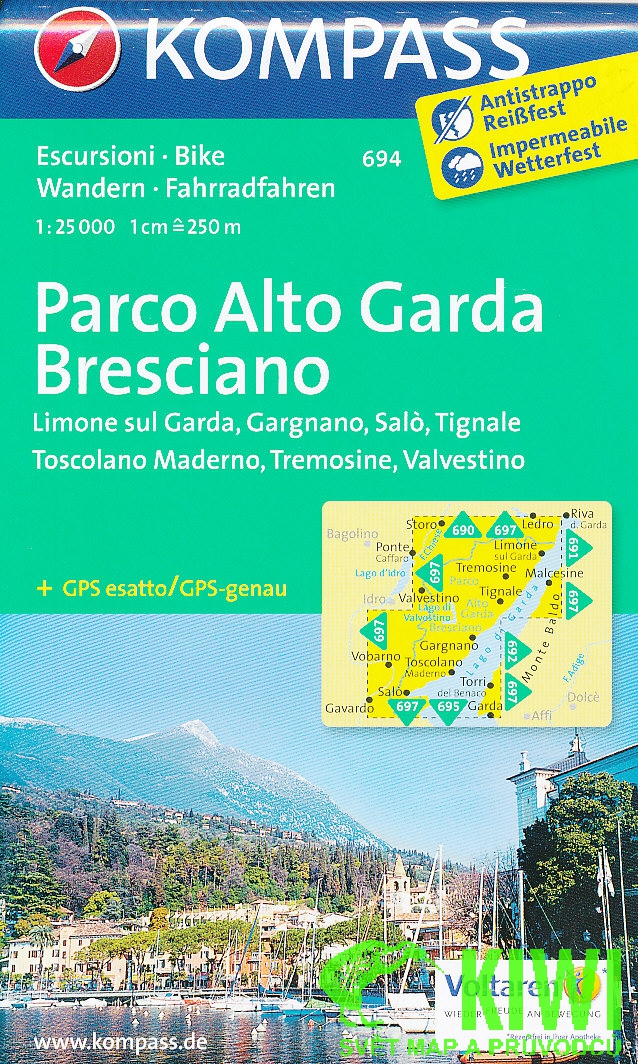 Kompass Parco Alto Garda 1:25 t. laminovaná