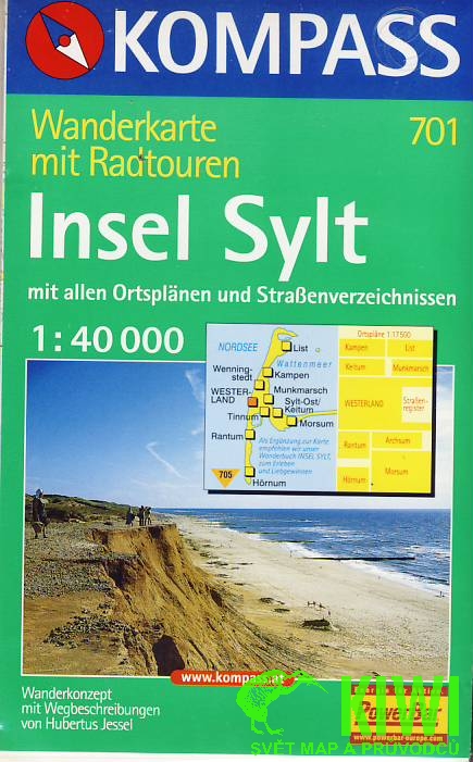 Kompass Sylt mit Stadtplanen 1:40 t./ 1:17,5 t.