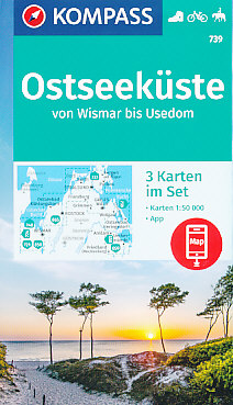 Kompass Ostseekuste Von Wismar bis Usedom 1:50 t.