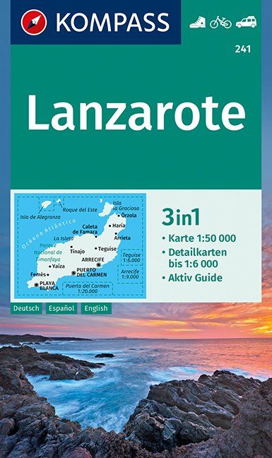 Lanzarote, turistická mapa (Kompass - 241) - turistická mapa