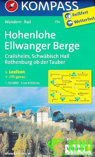 Kompass Hohenlohe Ellwanger Berge 1:50 t.