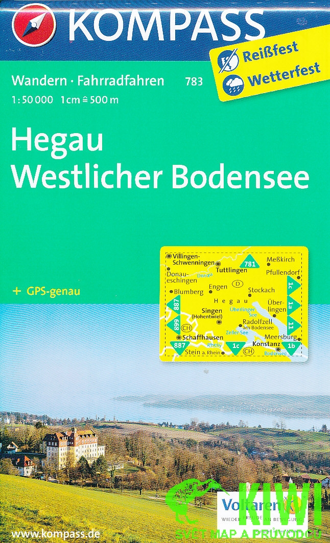 Kompass Hegau-Westlicher Bodensee 1:50 t. laminovaná