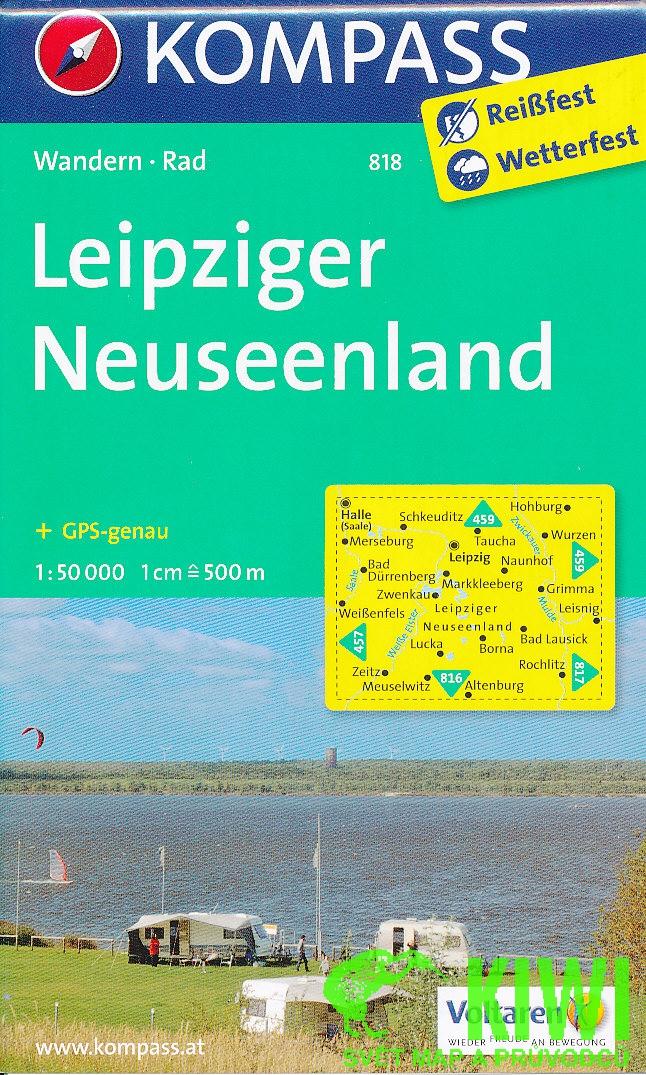 Kompass Leipziger Neuseenland 1:50 t. laminovaná