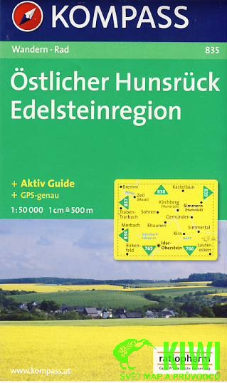 Kompass Ostlicher Hunsruck, Edelsteinregion 1:50 t.