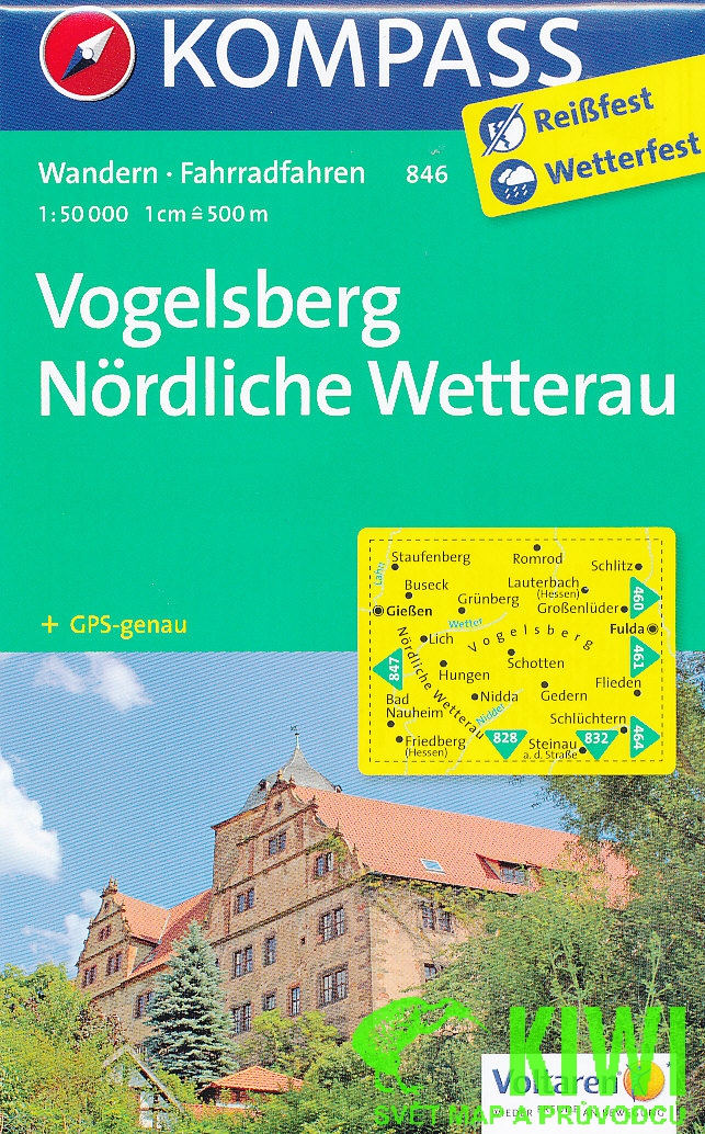 Kompass Vogelsberg Nordliche Wetterau 1:50 t. laminovaná