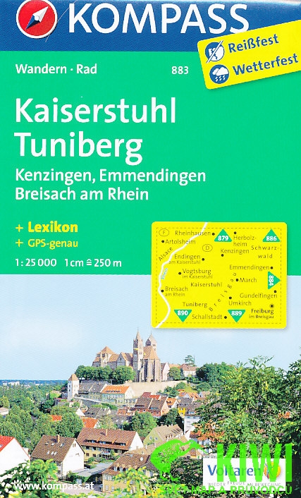 Kompass Kaiserstuhl-Tuniberg 1:25 t. +