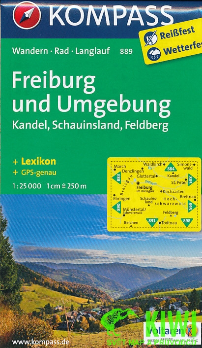 Kompass Freiburg und Umgebung 1:25 t. laminovaná +