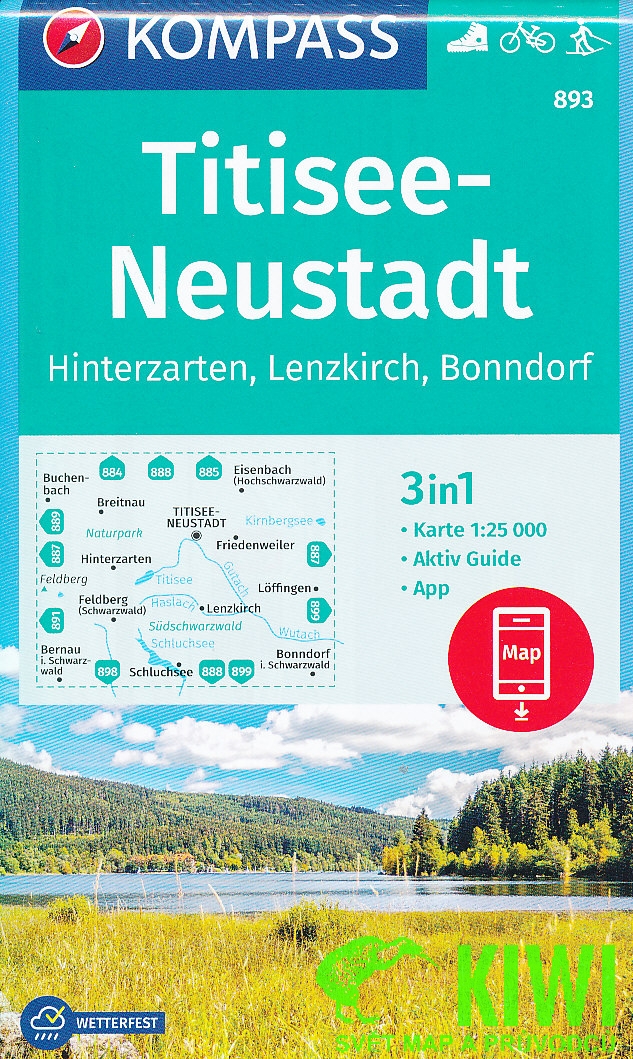 Kompass Titisee-Neustadt, Hinterzarten, Lenzkirch, Bonndorf 1:25 t