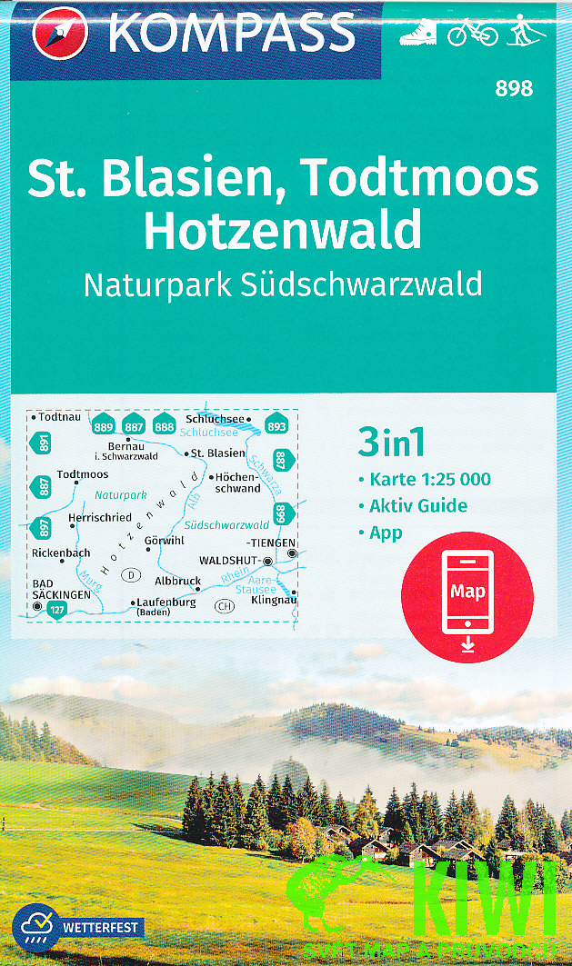 Kompass St.Blasien,Todtmoos,Hotzenwald, Südschwarzwald 1:25 t., la