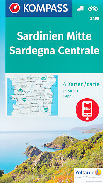Kompass Sardinie Mitte (Sardínie-střed) 1:50 t. (4 mapy)