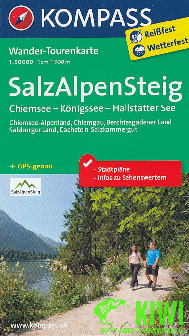 Kompass SalzAlpenSteig 1:50 t. laminovaná