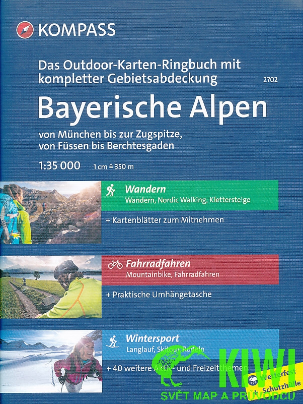 Kompass Bayerische Alpen 1:35 t. turistický