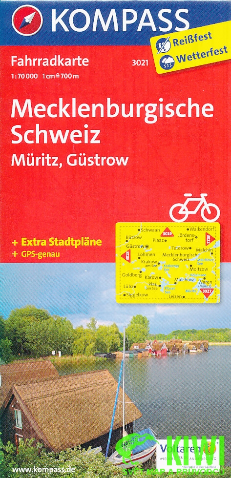 Kompass Mecklenburgische Schweiz 1:70 t. laminovaná