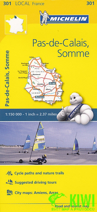 Michelin mapa Pas-de-Calais, Somme 1:150 t.