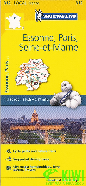 Michelin mapa Essonne,Paris,Seine et Marne 1:150 t.