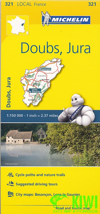 Michelin mapa Doubs, Jura 1:150 t.