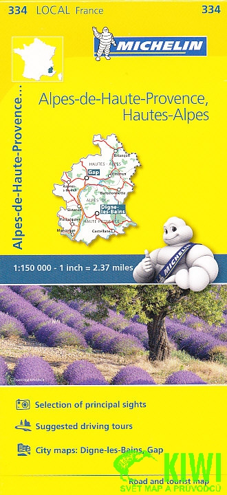 Michelin mapa Alpes-de-Haute-Provence 1:150 t.