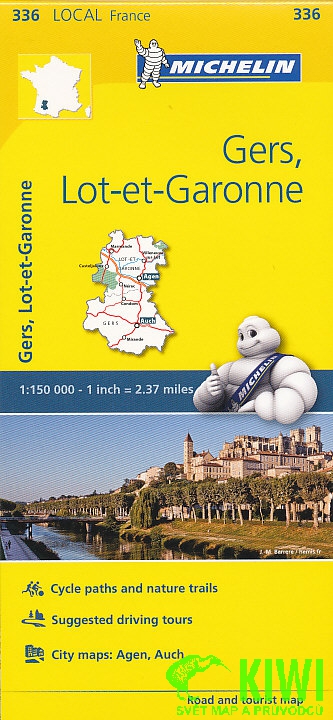 Michelin mapa Gers, Lot-et-Garonne 1:150 t.