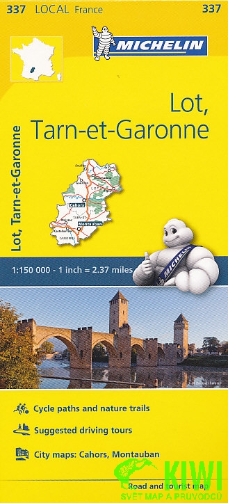 Michelin mapa Lot,Tarn-et-Garonne 1:150 t.