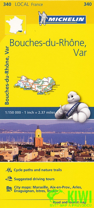Michelin mapa Bouches-du-Rhone, Var 1:150 t.
