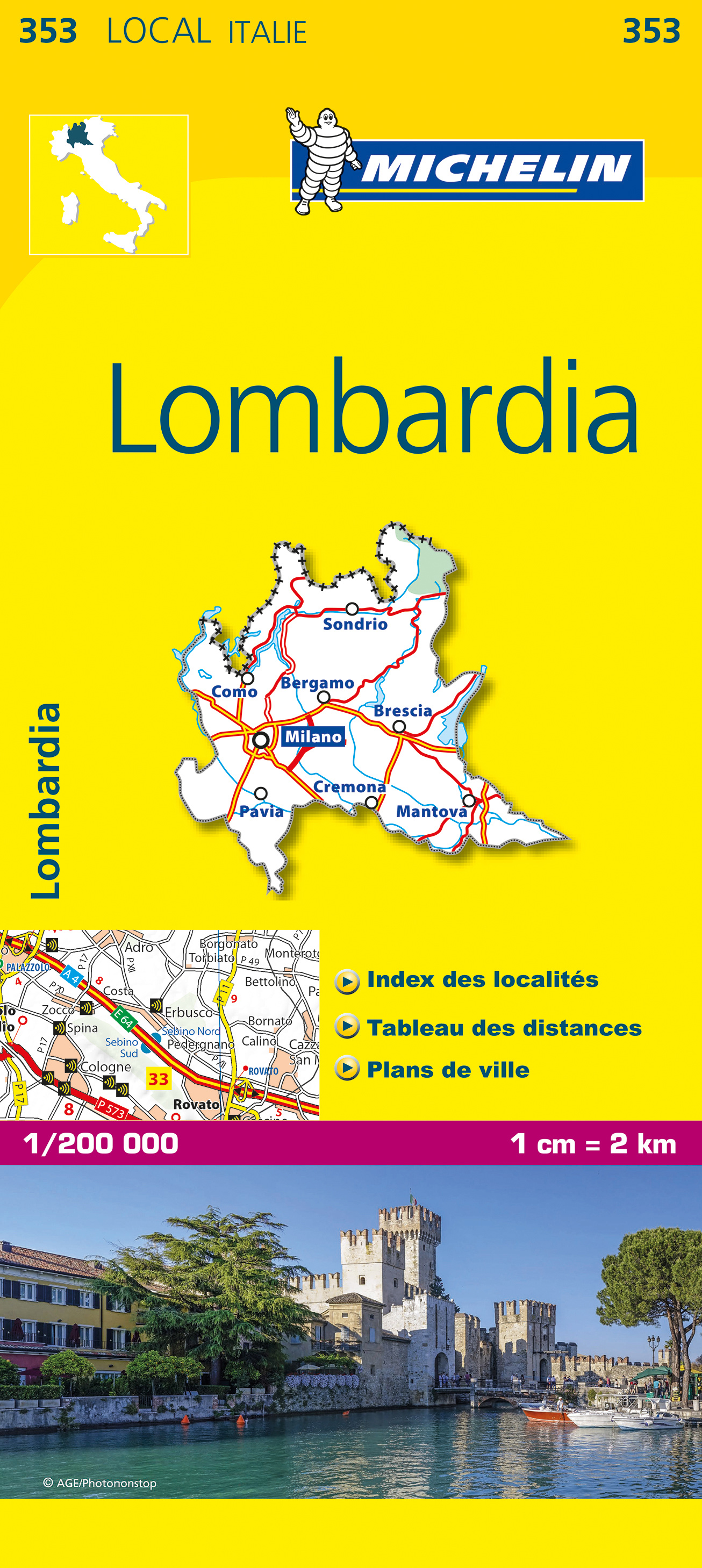 Michelin mapa Lombardia 1:200 t.