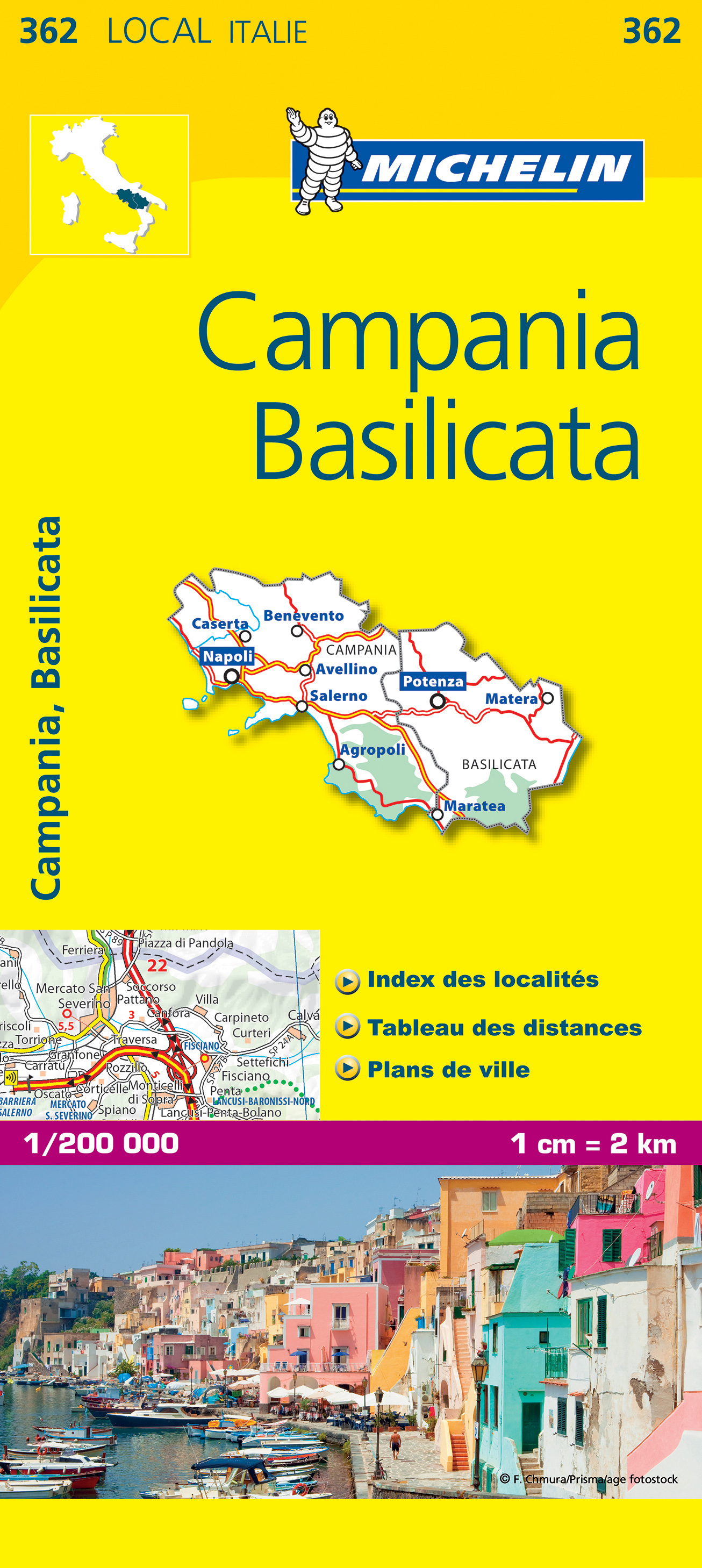 Michelin mapa Campania, Basilicata 1:200 t.