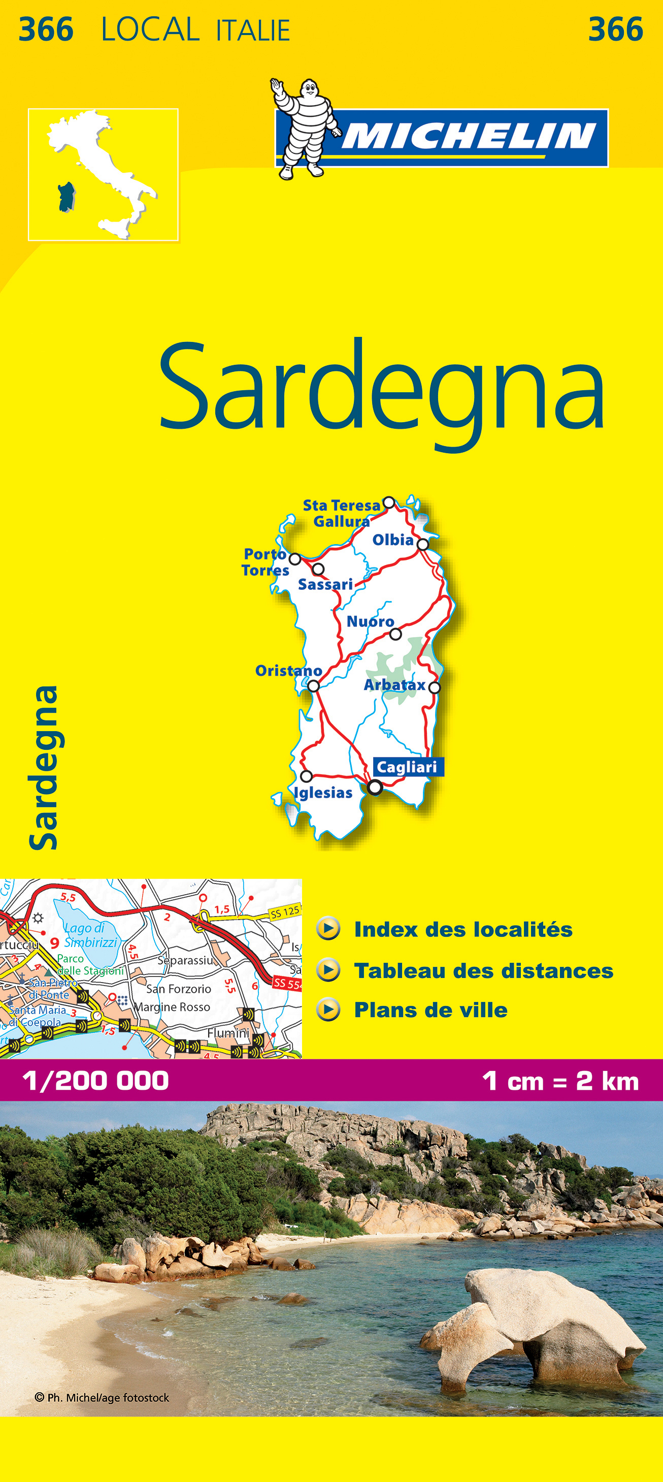 Michelin mapa Sardegna 1:200 t.