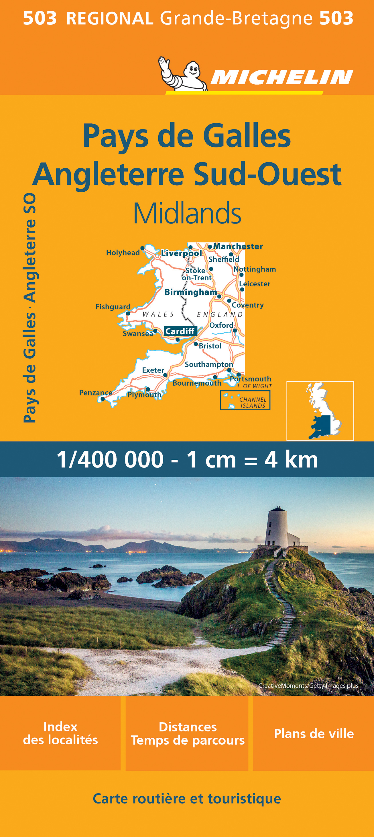 Michelin mapa Wales,South West England 1:400 t.Birmingham,Manchester