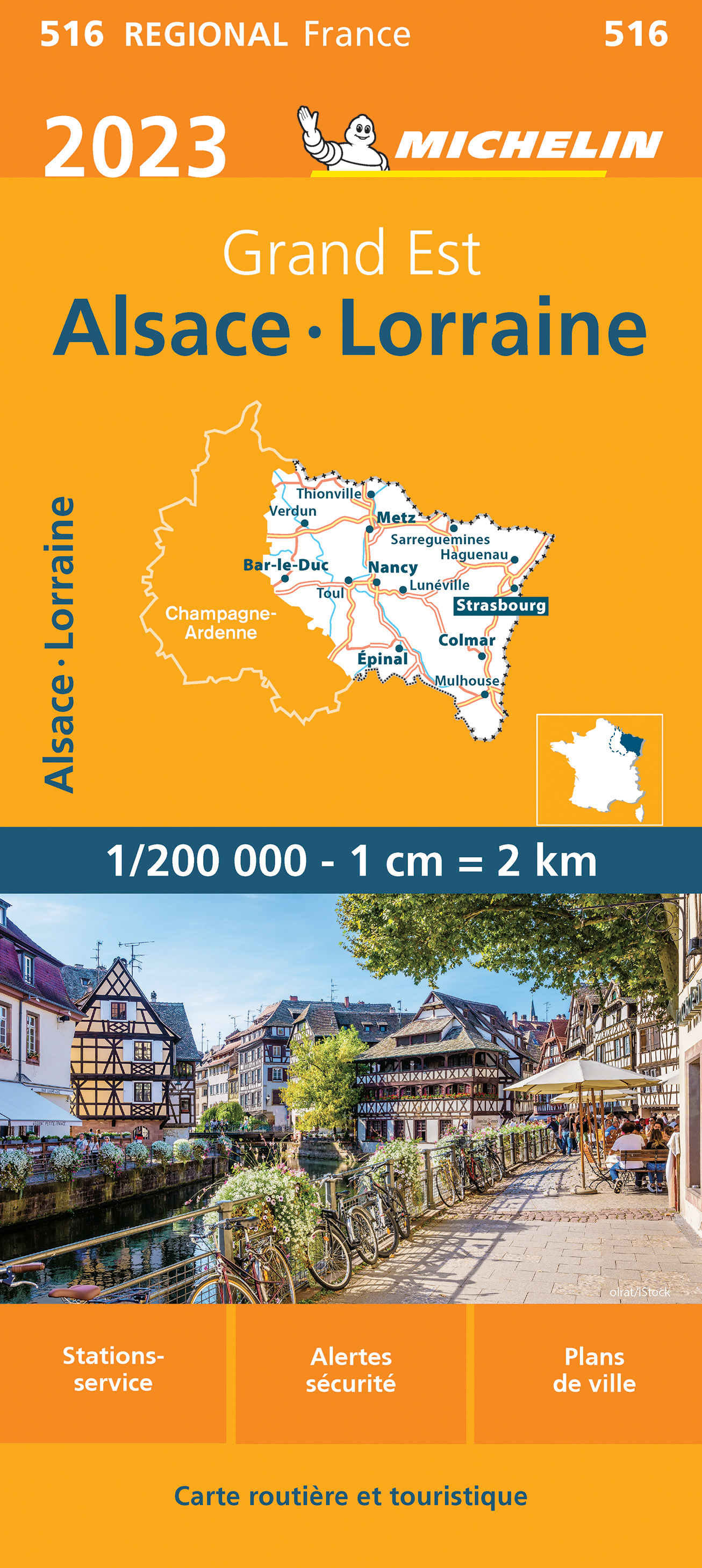 Michelin mapa Alsace, Lorraine 1:200 t.
