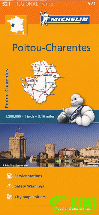 Michelin mapa Poitou Charentes 1:200 t.