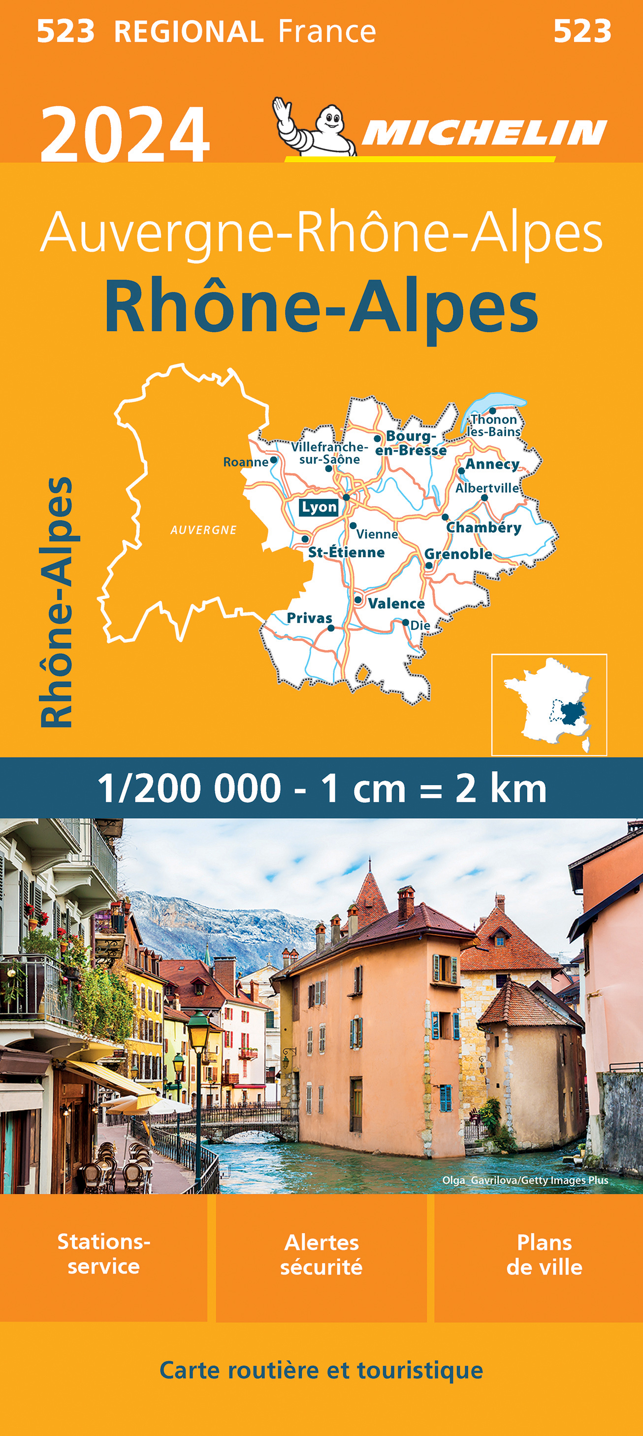 Michelin mapa Rhone Alpes 1:200 t.