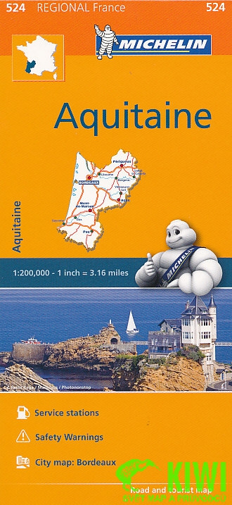Michelin mapa Aquitaine 1:200 t.