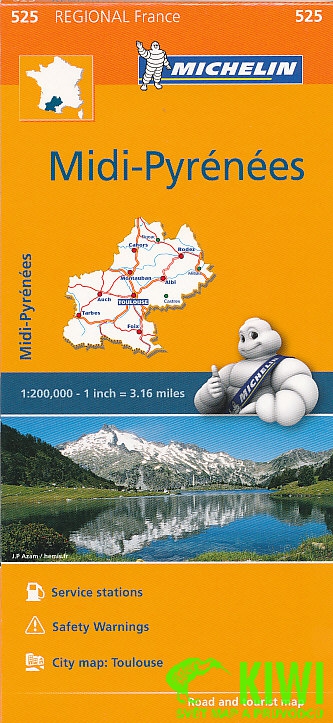 Michelin mapa Midi-Pyrénées 1:200 t.