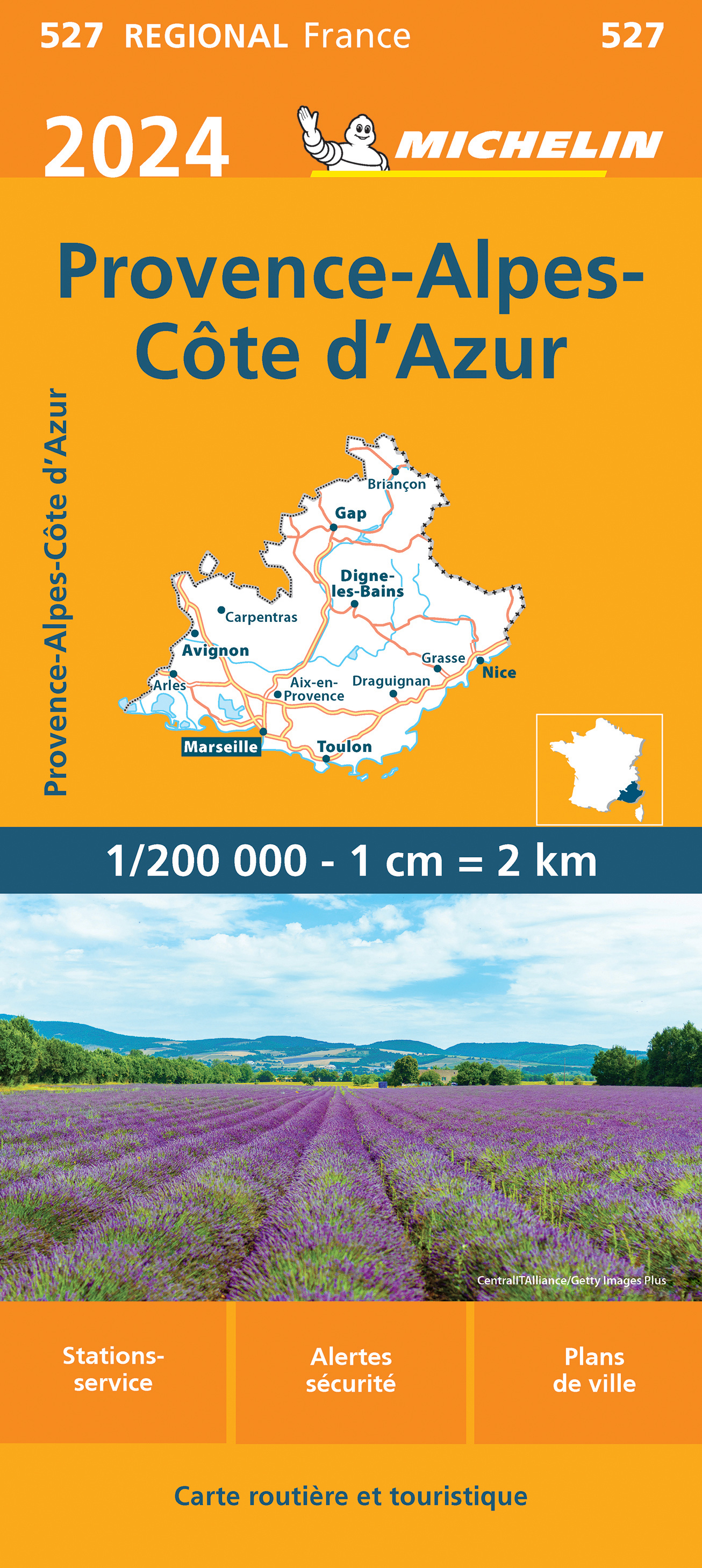 Michelin mapa Provence, Alps, Cote d'Azur 1:200 t.