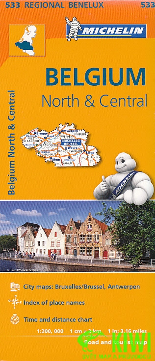 Michelin mapa Belgique nord et centre 1:200 t.