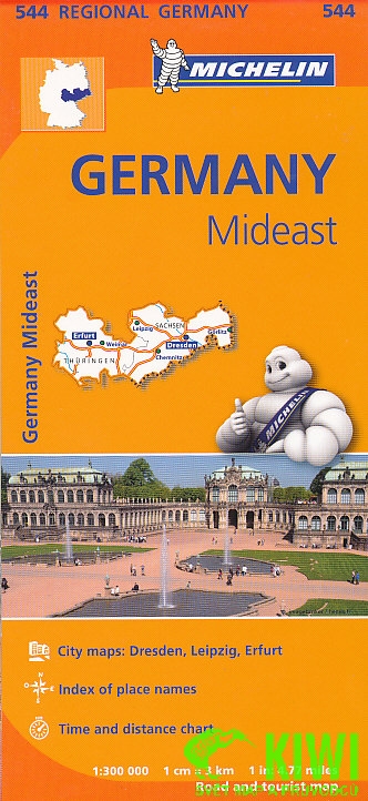 Michelin mapa Germany Mideast (Německo) 1:300 t.