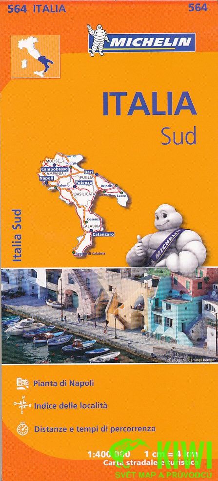 Michelin mapa Italia sud (jižní Itálie) 1:400 t.