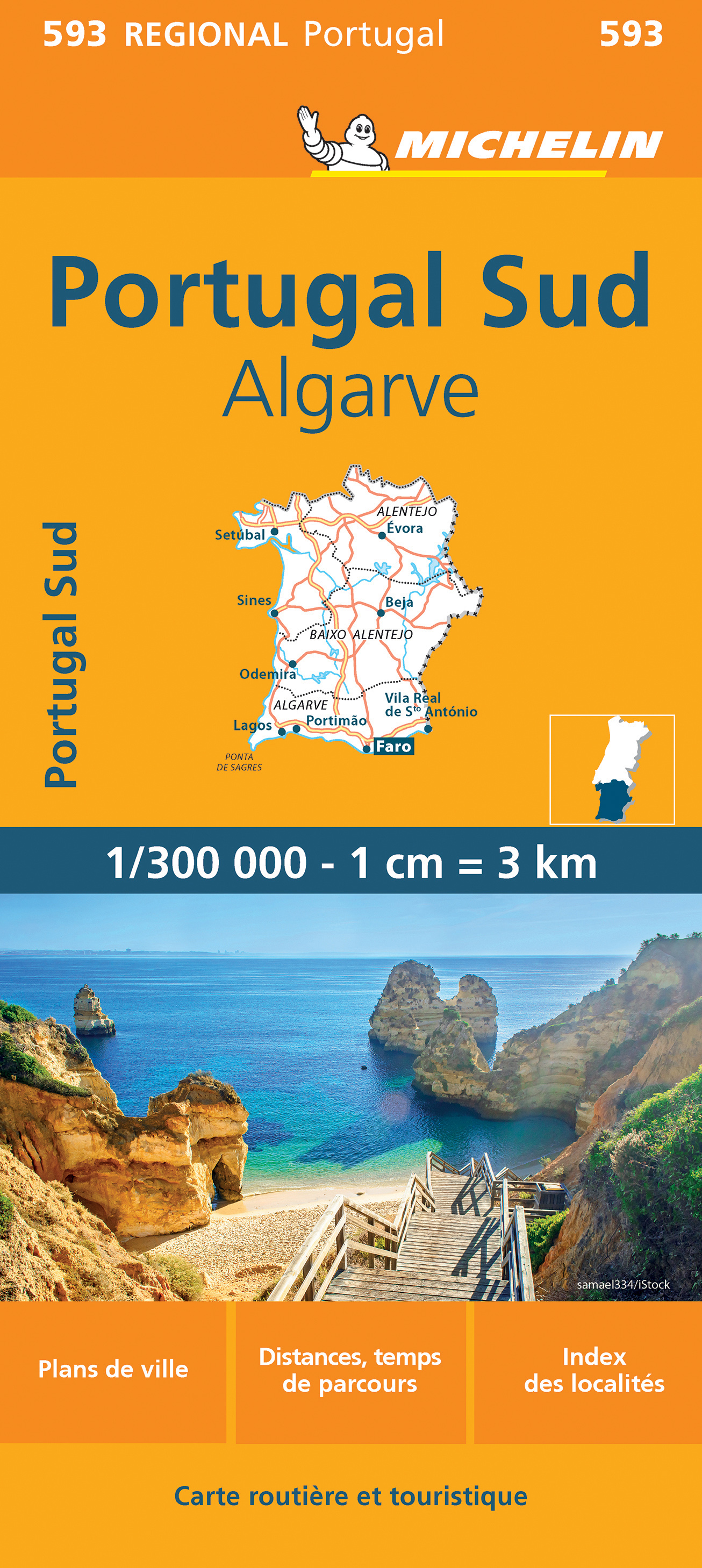 Michelin mapa Portugal south 1:300 t.
