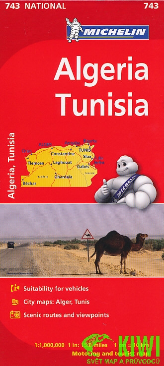 Michelin mapa Algérie-Tunisie (Alžírsko, Tunisko) 1:1 mil.