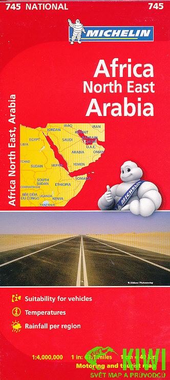 Michelin mapa Afrique north east Arabia 1:4 mil.