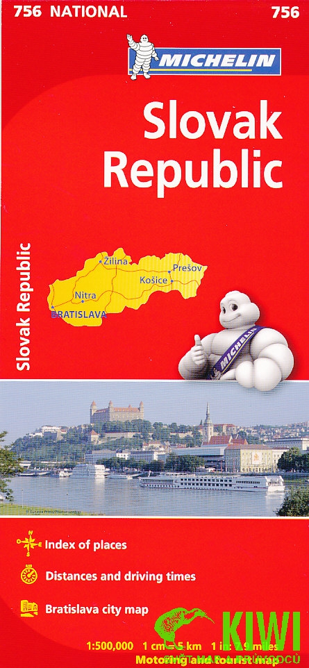 Michelin mapa Slovak Republic,Slovenská republika 1:500 t.