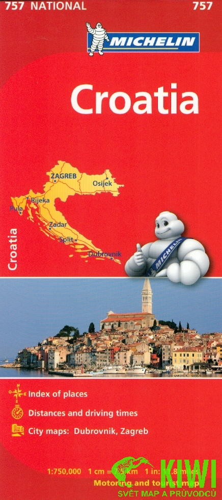 Michelin mapa Croatia 1:750 t.