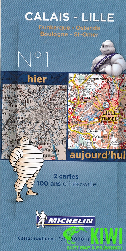 Michelin soubor map Calais-Lille 1:200 t. historie a současnost
