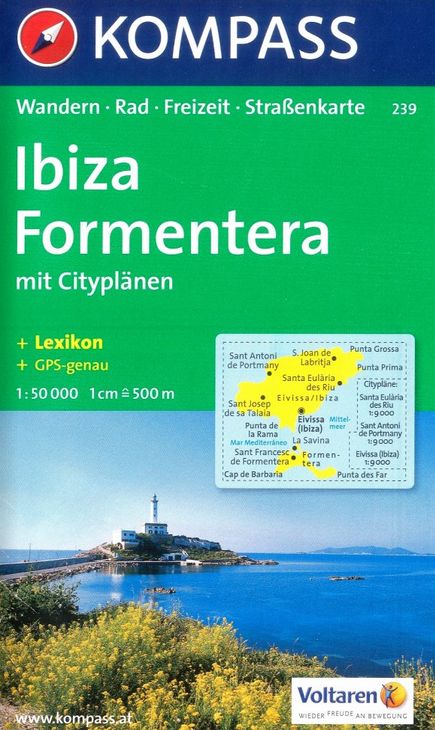 Ibiza, Formentera- turistická mapa (Kompass - 239) - turistická mapa